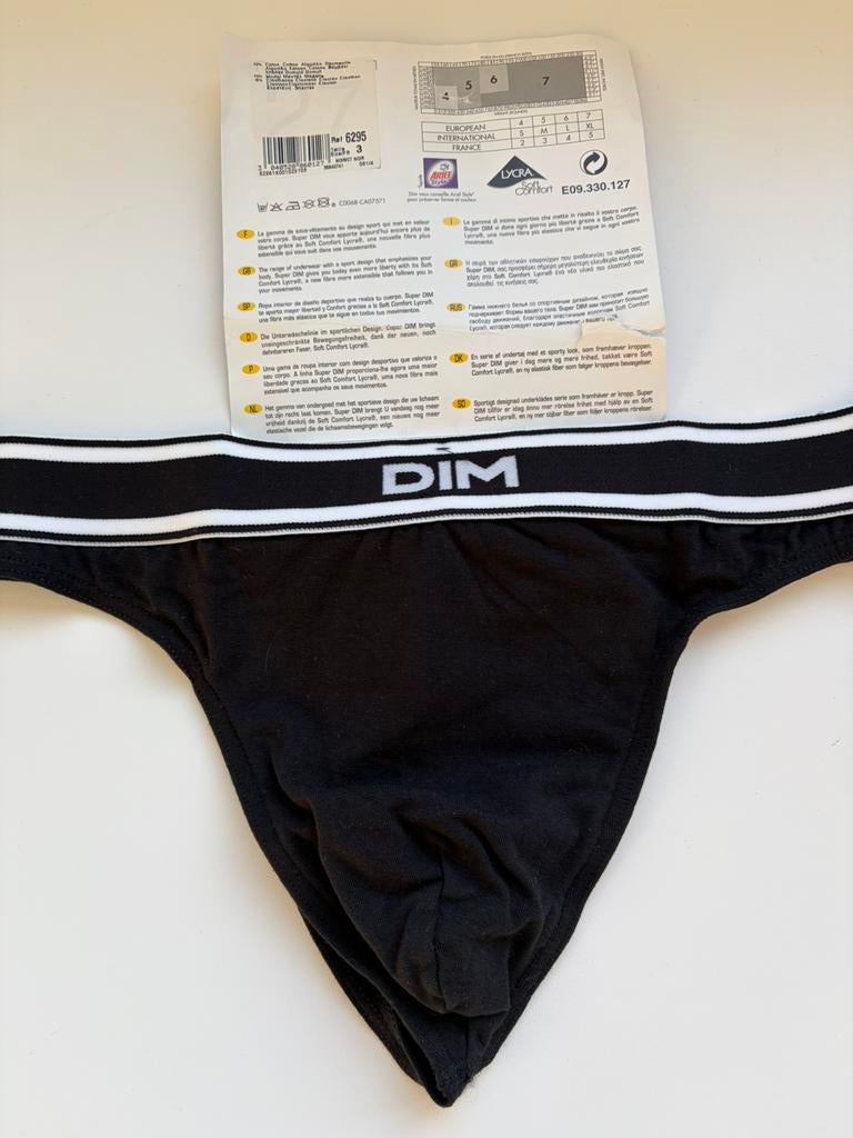 String Super DIM pour homme, Envoi, Noir, Slip