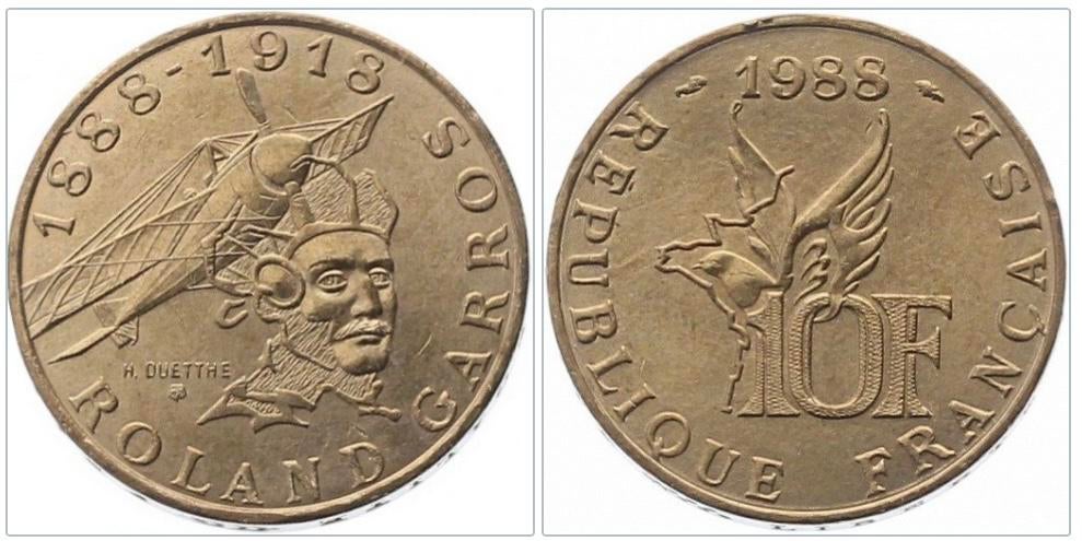 Pièce française 1988 Roland Garros, Enlèvement ou Envoi