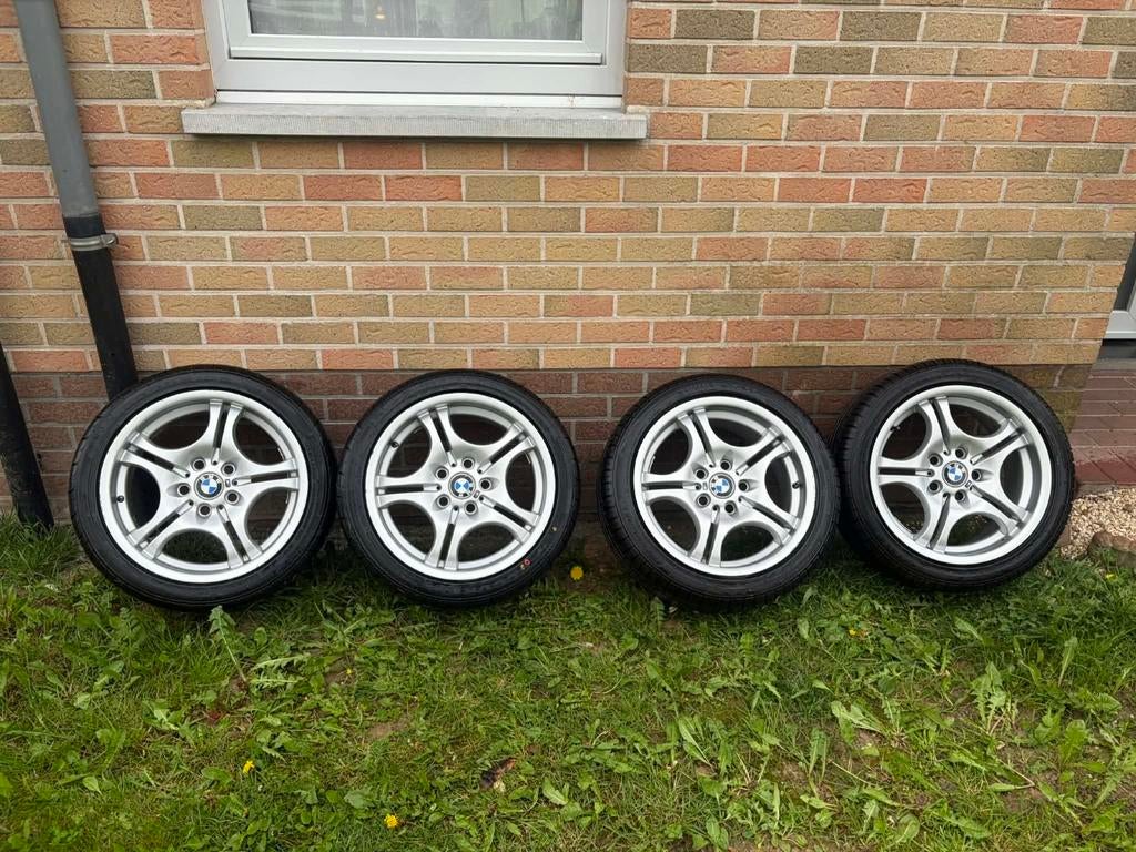 Jantes BMW M d'origine avec pneus presque neufs, Enlèvement, 17 pouces, Pneu(s)