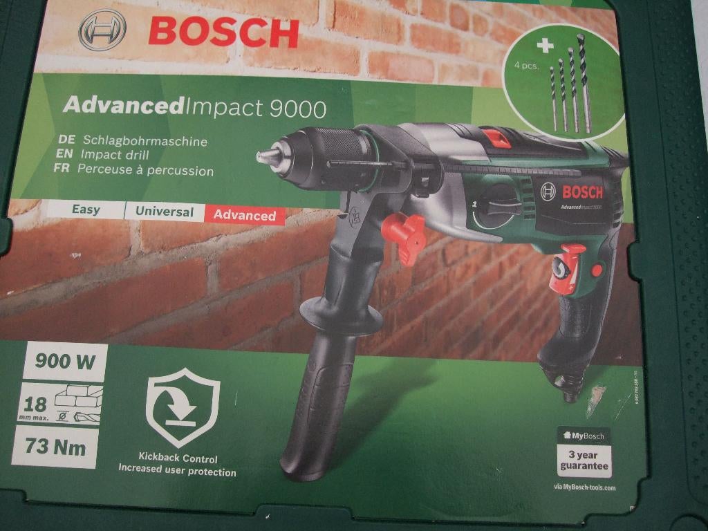 foreuse percussion bosch 900w, Doe-het-zelf en Bouw, Gereedschap | Boormachines, Nieuw, 600 watt of meer, Klopboormechanisme, Variabele snelheid