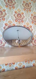 Vintage ovale spiegel met chroom buisframe, Huis en Inrichting, Woonaccessoires | Spiegels, Ophalen