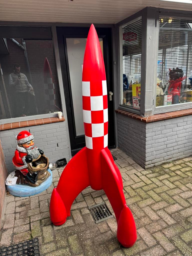 Grote Kuifje Raket beeld XL, Verzamelen, Ophalen, Gebruikt, Fantasy