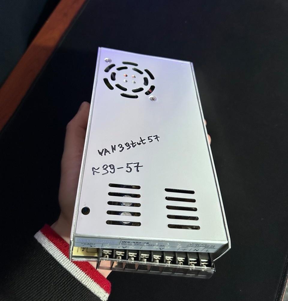 Instelbare Voeding / Power Supply 48V 7.3A (350W), Computers en Software, Interne voedingen, Zo goed als nieuw, Ophalen of Verzenden