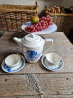 Cafetière et ses deux tasses et sous tasses Digoin Sarreguem, Enlèvement ou Envoi