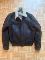 Lederen jas/mouton, Kleding | Heren, Ophalen, Maat 52/54 (L), Shearling, Bruin
