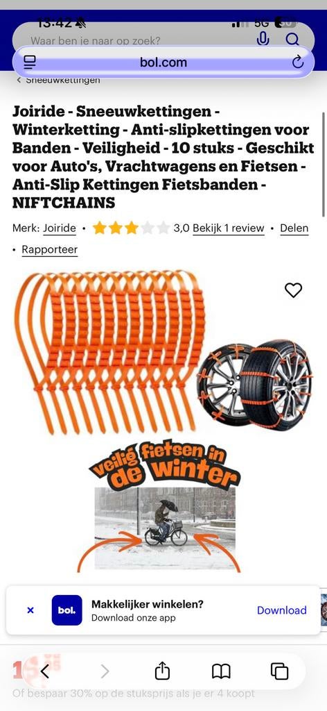 Joyride sneeuwkettingen, Auto diversen, Sneeuwkettingen, Ophalen of Verzenden, Nieuw