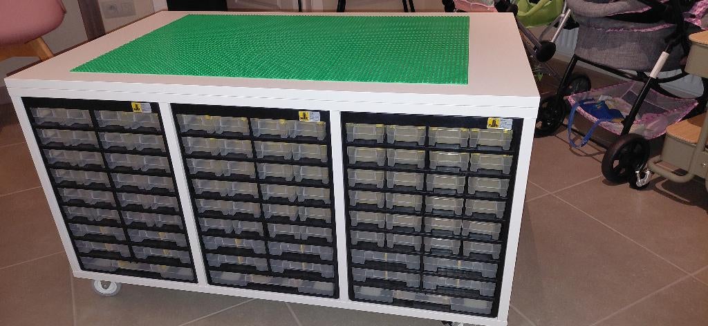 Lego salontafel op wieltjes, 50 à 100 cm, Enlèvement, Utilisé, 50 à 100 cm