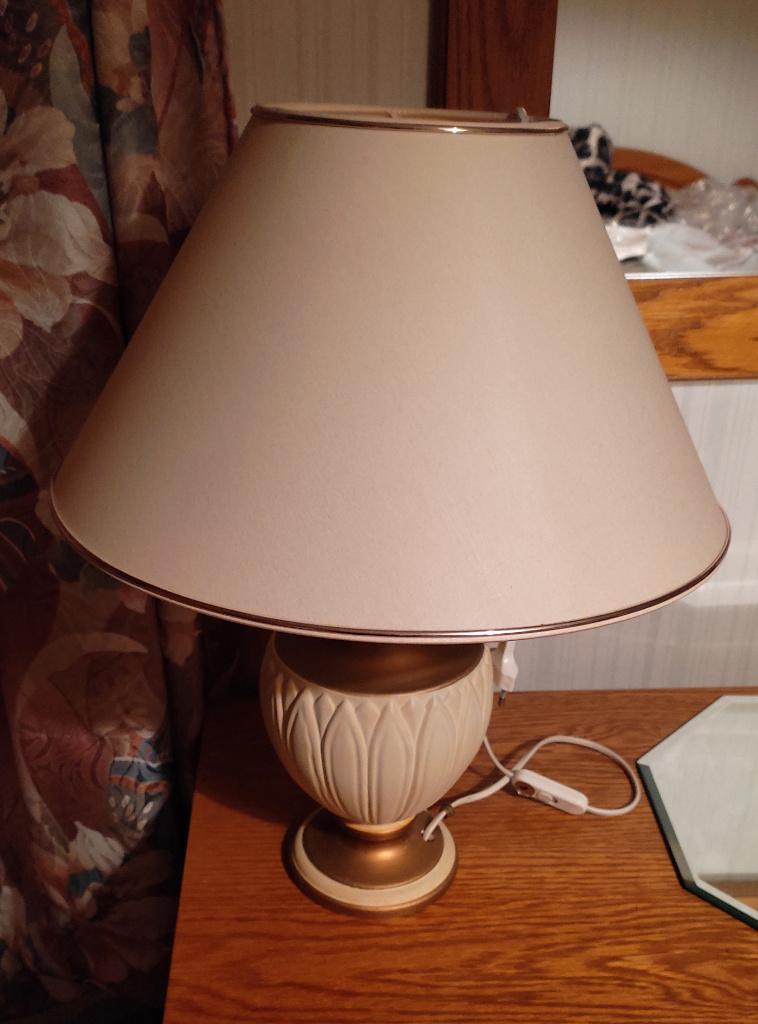 Tafel- of bedlamp lampenkap Tafellamp, Ophalen, Gebruikt, 50 tot 75 cm, Intemporel, classique, intimiste