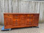 Dressoir teak met 13 lades en 3 deuren erg zwaar stuk, Teck, 200 cm ou plus, Utilisé, 50 à 75 cm