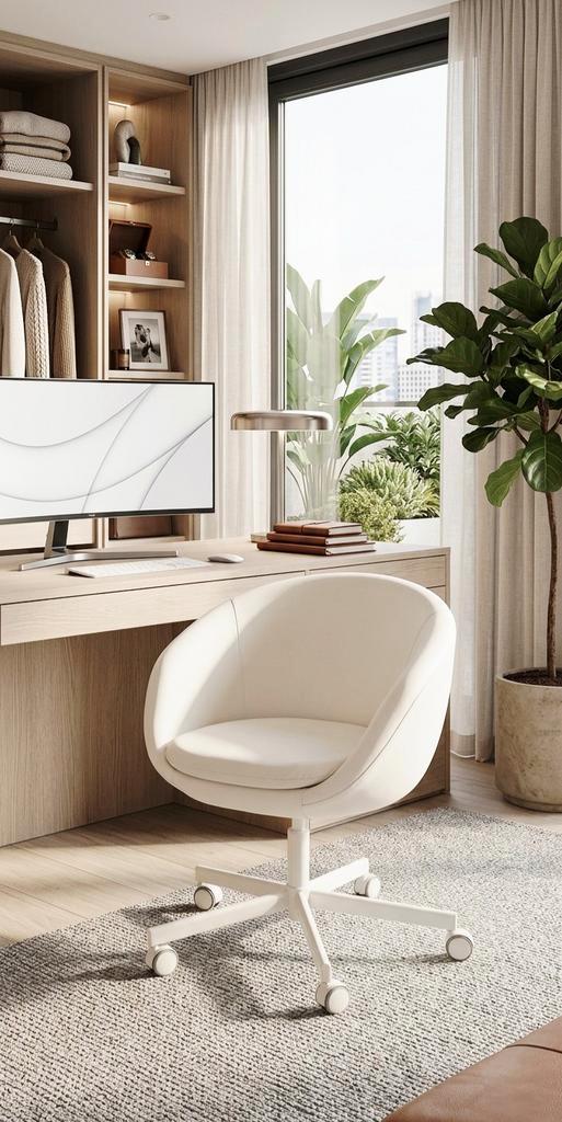 Chaise de bureau Design IKEA SKRUVSTA blanche., Maison & Meubles, Chaises de bureau, Comme neuf, Chaise de bureau, Blanc, Ergonomique