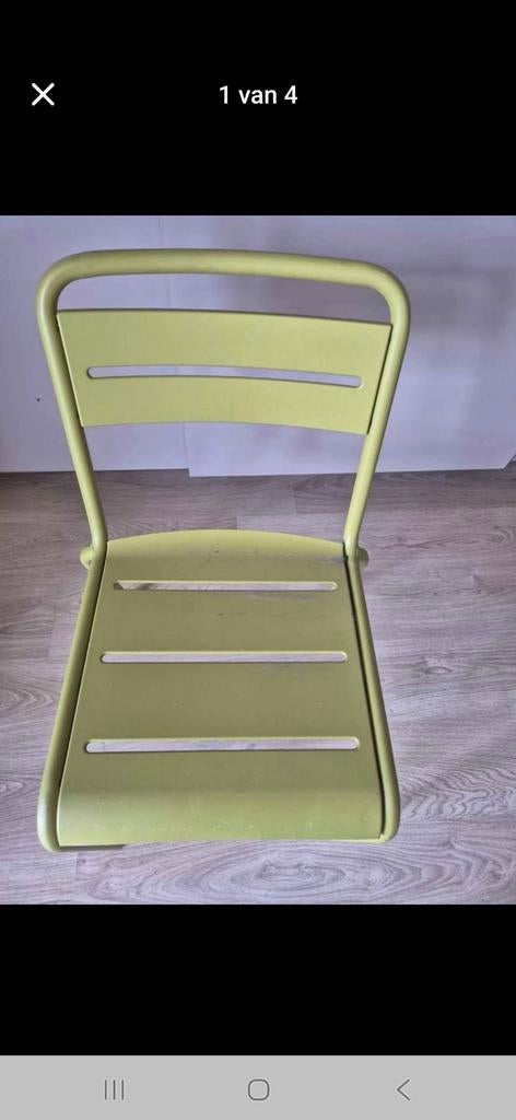 Emu Italiaans design uit gietijzer 4 tuinstoelen, Ophalen