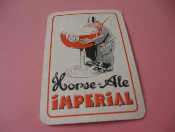 1 oude losse speelkaart Horse - Ale , Imperial (41), Verzamelen, Speelkaarten, Jokers en Kwartetten, Zo goed als nieuw, Speelkaart(en)
