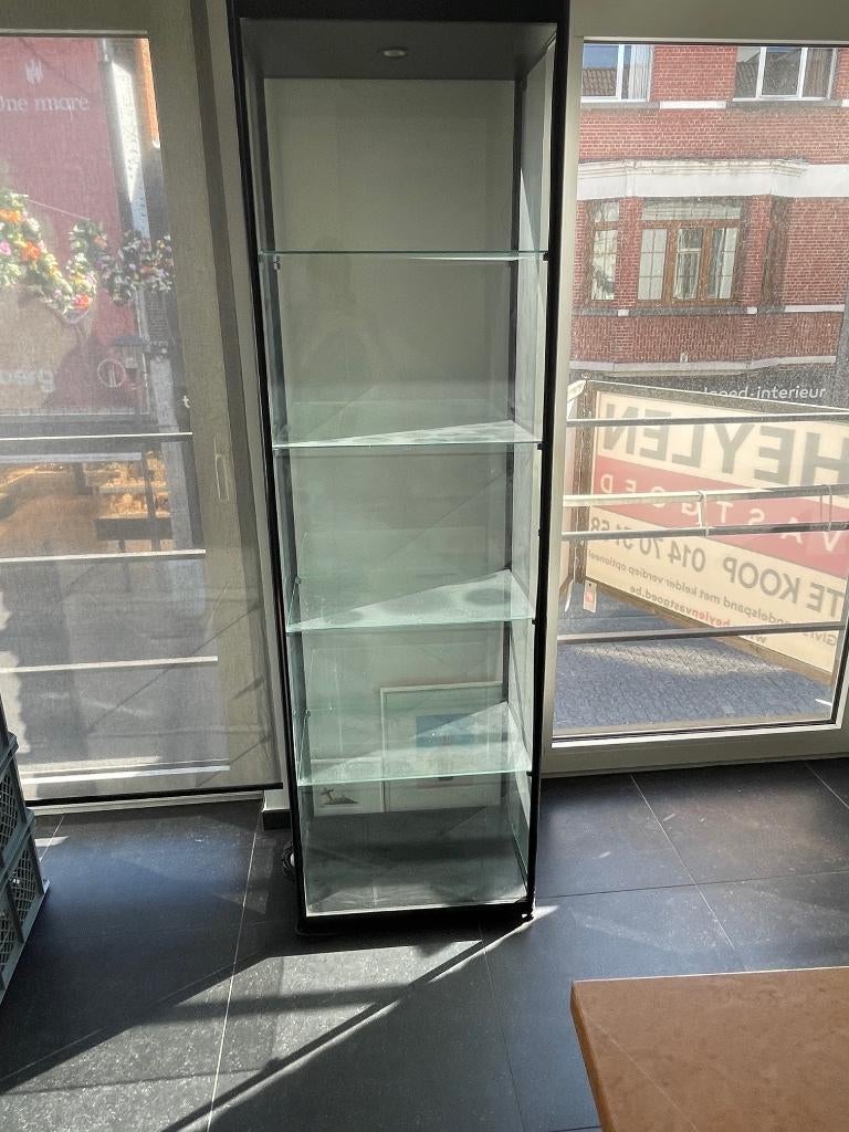 Vitrinekast met verlichting, Ophalen, Met plank(en), Gebruikt, 200 cm of meer