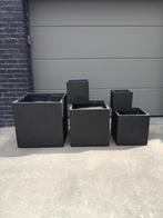 Clayfibre - zwarte bloembakken - kleifiber, Tuin en Terras, Ophalen, Nieuw, Balkon, 30 tot 60 cm