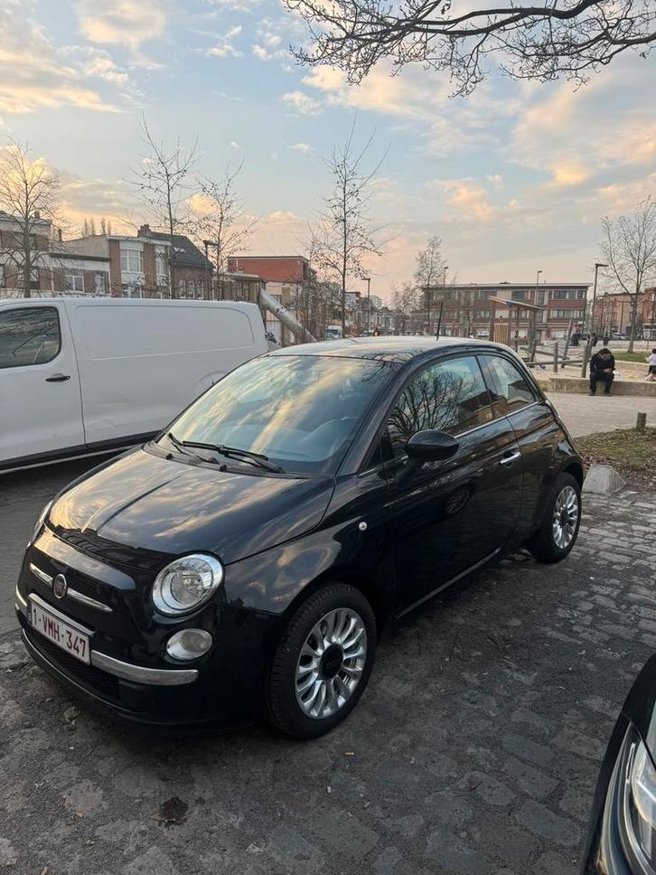 Fiat 500 TwinAir Turbo 0.9, Auto's, Fiat, Particulier, Bluetooth, Benzine, 3 deurs, Handgeschakeld, Zwart, Ophalen