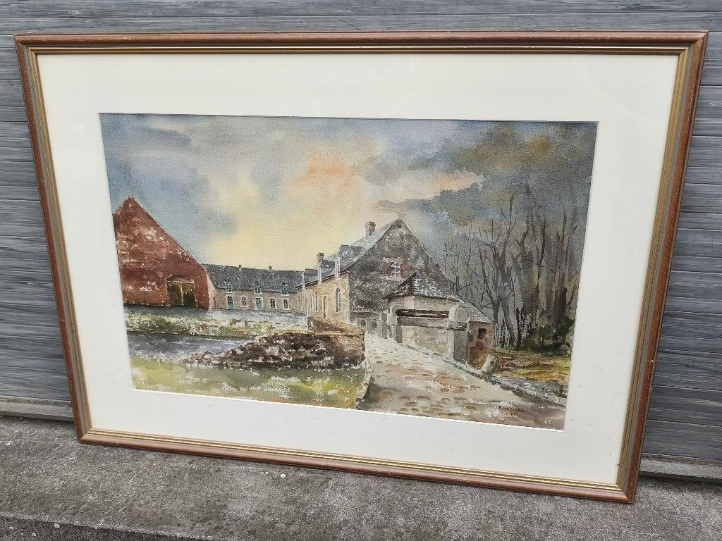 aquarelle signe richard sirjacobs, Ophalen of Verzenden