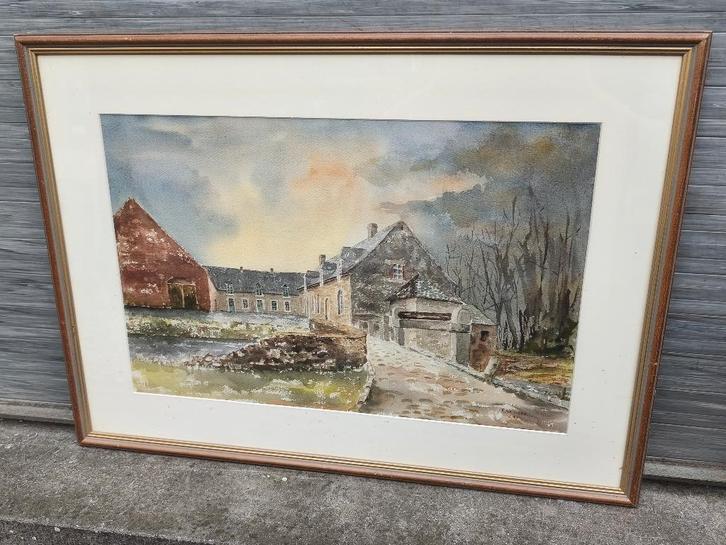 aquarelle signe richard sirjacobs, Antiquités & Art, Art | Peinture | Classique, Enlèvement ou Envoi