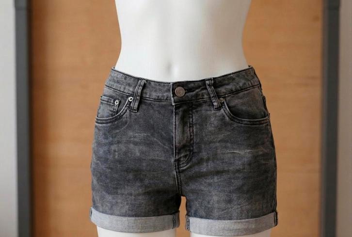 Geisha denim short - Grijs - Maat M (38), Kleding | Heren, Broeken en Pantalons, Maat 48/50 (M), Grijs, Ophalen