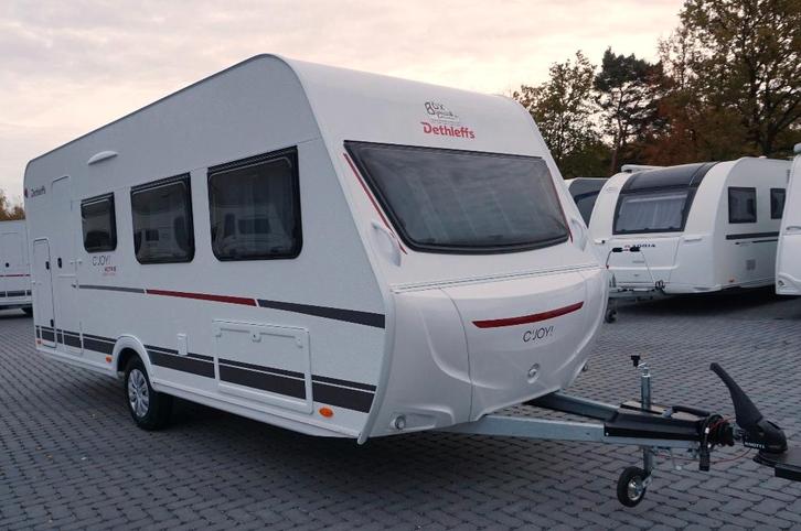 Nieuwe 6pers.Dethleffs met 2p bed, stapelbed, zithoek, Caravans en Kamperen, Caravans, Bedrijf, tot en met 6, Dethleffs, Dwarsbed
