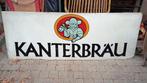 groot metalen reclamebord bier Kanterbau, Ophalen, Zo goed als nieuw, Reclamebord