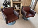 Kapstoelen en wasbak, Huis en Inrichting, Ophalen, Gebruikt, Leer