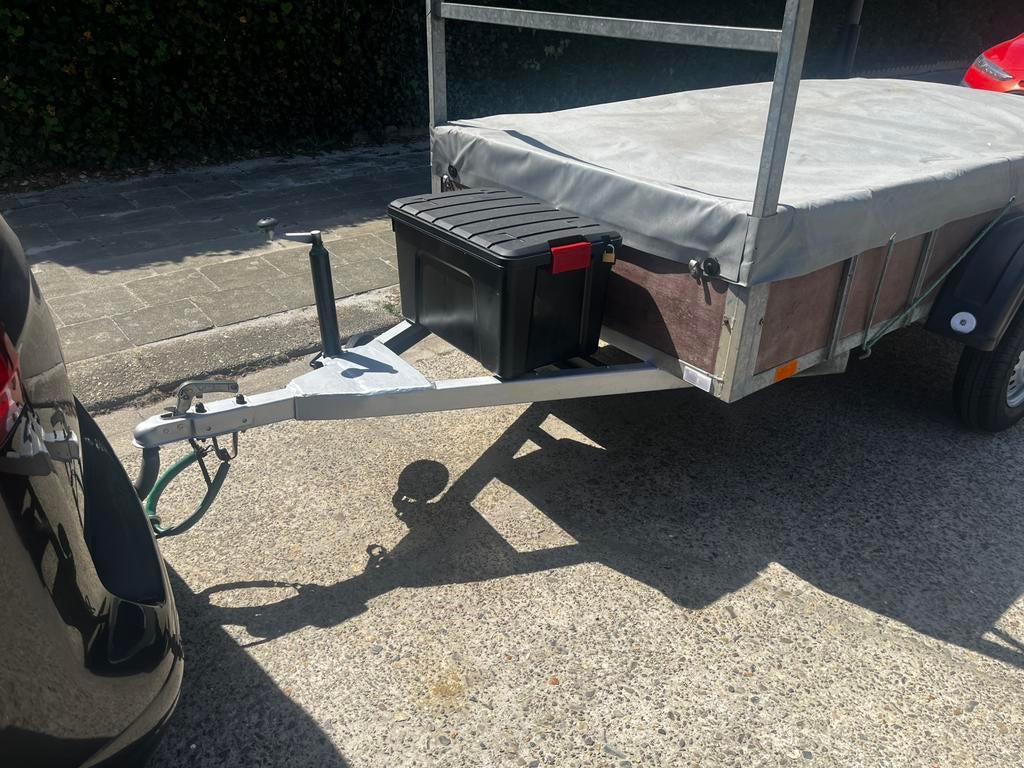 Aanhangwagen met huif een disselbak, Ophalen of Verzenden, Zo goed als nieuw