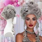 Koningin cosplay pruik met verenbloemen synthetisch, Handtassen en Accessoires, Uiterlijk | Haarverzorging, Ophalen of Verzenden