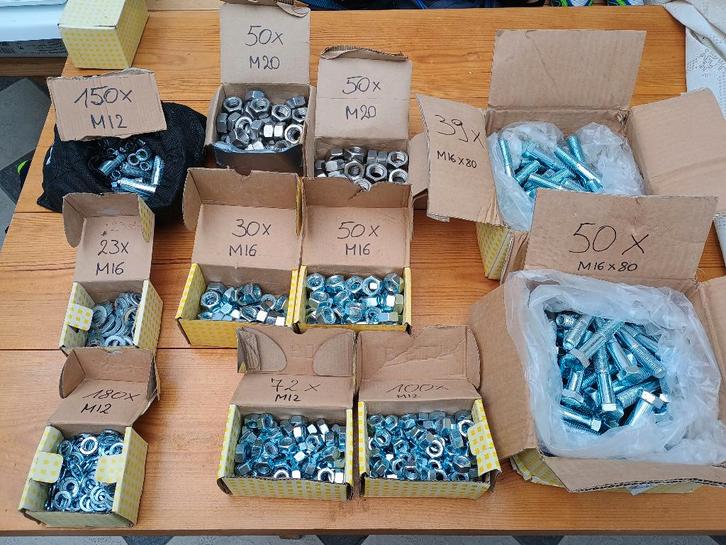 Inslaganker, moeren, rondel M10/M12/M16/M20 (Verzinkt, Inox), Doe-het-zelf en Bouw, IJzerwaren en Bevestigingsmiddelen, Nieuw