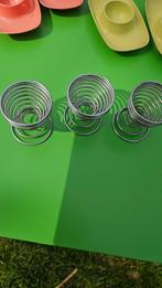 3 coquetiers en spirale en métal, Enlèvement ou Envoi