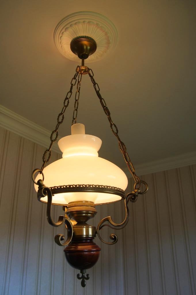 Olielamp model hanglamp, Antiek en Kunst, Antiek | Verlichting, Ophalen