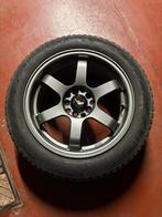 Jantes alu 16" JR Racing + pneus hiver 205/55 R16 – Bon état, Auto-onderdelen, Banden en Velgen, Ophalen, 16 inch, Nieuw, Band(en)