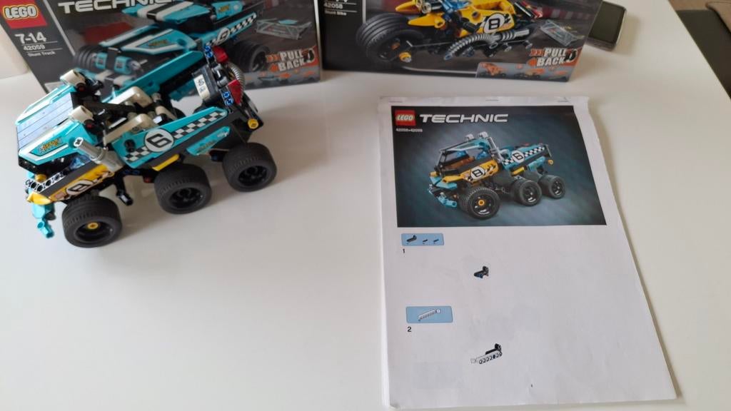 Lego technic sets 42058+42059, Lego, Ophalen of Verzenden, Zo goed als nieuw, Complete set