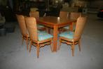 Table à manger + 6 chaises en rotin en parfait état, Brun, Enlèvement, Osier ou Rotin, Cinq, Six Chaises ou plus