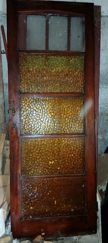 Authentieke Jaren 30 Deur, Doe-het-zelf en Bouw, Deuren en Vliegenramen, Gebruikt, Binnendeur, 200 tot 215 cm, Minder dan 80 cm