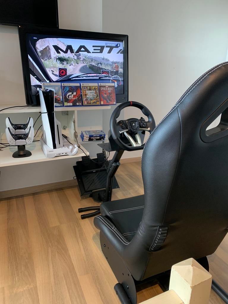 Playstation 5 disc edition+ racing sim complete + 7 jeux, Enlèvement, Comme neuf, Playseat ou Siège de jeu, PlayStation 5