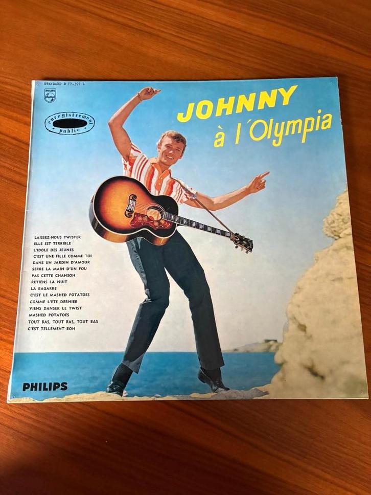 LP Johnny Halliday - À L'Olympia (zeldzame mono1962), CD & DVD, Vinyles | Rock, Enlèvement