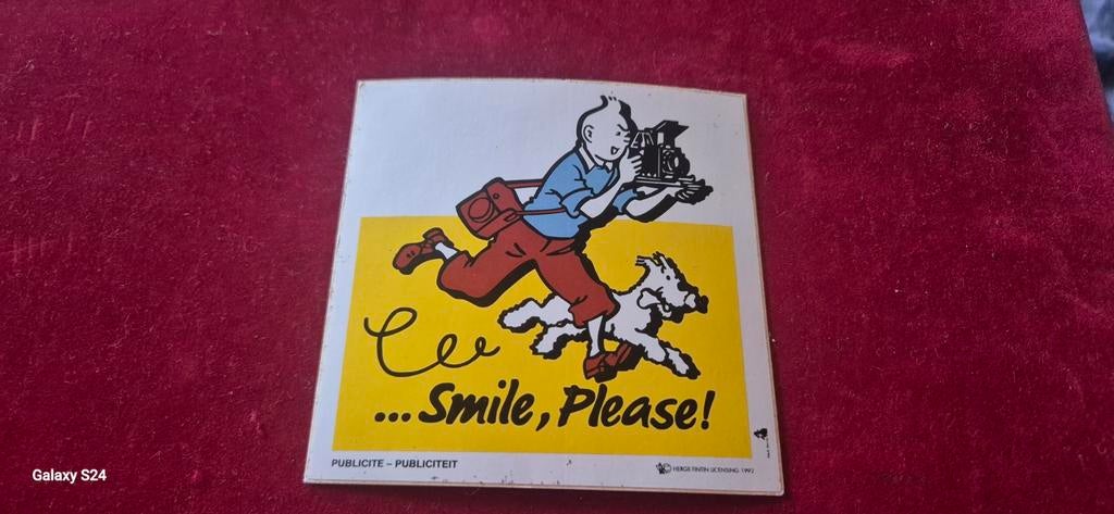 Sticker Tintin vintage, Collections, Personnages de BD, Tintin, Enlèvement