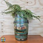 Tonneau à poudre hollandais du XVIIIe siècle/paysage paysan,, Enlèvement ou Envoi