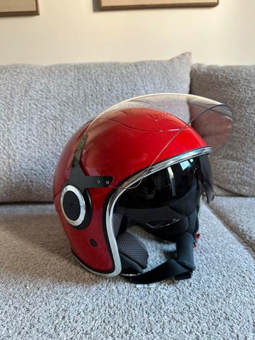 Vespa Jet helm VJ rood SMALL, Jethelm, S, Dames, Tweedehands