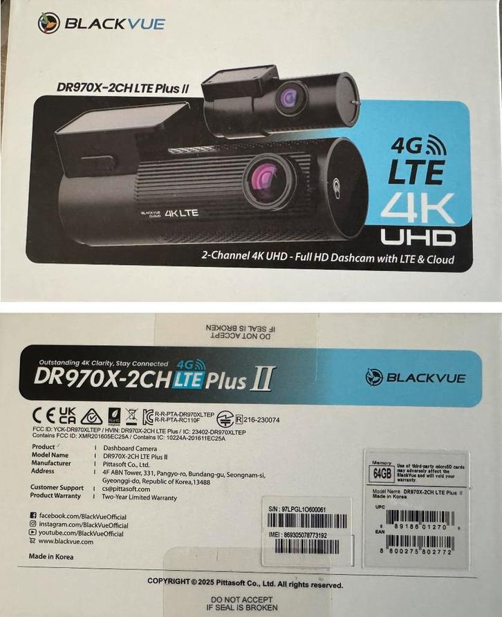 BlackVue dr970x-2ch lte plus 4k uhd dashcam, Auto diversen, Dashcams, Ophalen of Verzenden