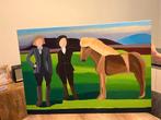 Handgemaakt schilderij 100 x 70 cm, Antiek en Kunst, Ophalen