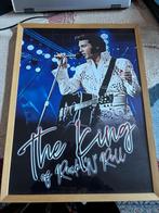 Elvis canvas in kader (nieuw), afm. 30/40cm. slechts 15 euro, Verzamelen, Muziek, Artiesten en Beroemdheden, Ophalen of Verzenden
