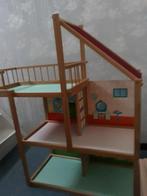groot houten poppenhuis, Kinderen en Baby's, Speelgoed | Poppenhuizen, Ophalen, Zo goed als nieuw, Poppenhuis