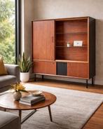 Prachtige vintage vitrinekast / barkast, Huis en Inrichting, Teakhout, Ophalen of Verzenden, Midcentury, Gebruikt
