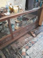Oude eiken toog 3meter met glas, Ophalen