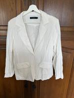 Witte linnen jas - In Vogue Paris - Maat M, Ophalen of Verzenden, Zo goed als nieuw, Maat 38/40 (M), Wit