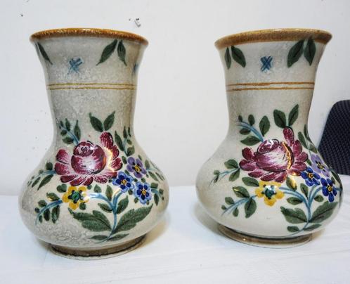 Vase Plateel Royal Gouda Ans Pottery South Holland😍✨🤗🎁👌, Antiquités & Art, Antiquités | Céramique & Poterie, Enlèvement ou Envoi