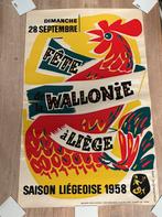 2 affiches Liège, Fête de Wallonnie 1958, Collections, Posters & Affiches, Enlèvement ou Envoi, Comme neuf