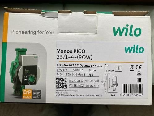 NIEUWE circulatiepomp Wilo Yonos Pico 25/1-4 vloerverwarming, Bricolage & Construction, Chauffe-eau & Boilers, Neuf, Élément, Moins de 3 ans