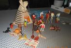 Playmobil Indianen Tipi, 8 mannetjes,2 paarden, complete set, Ophalen of Verzenden, Zo goed als nieuw, Complete set